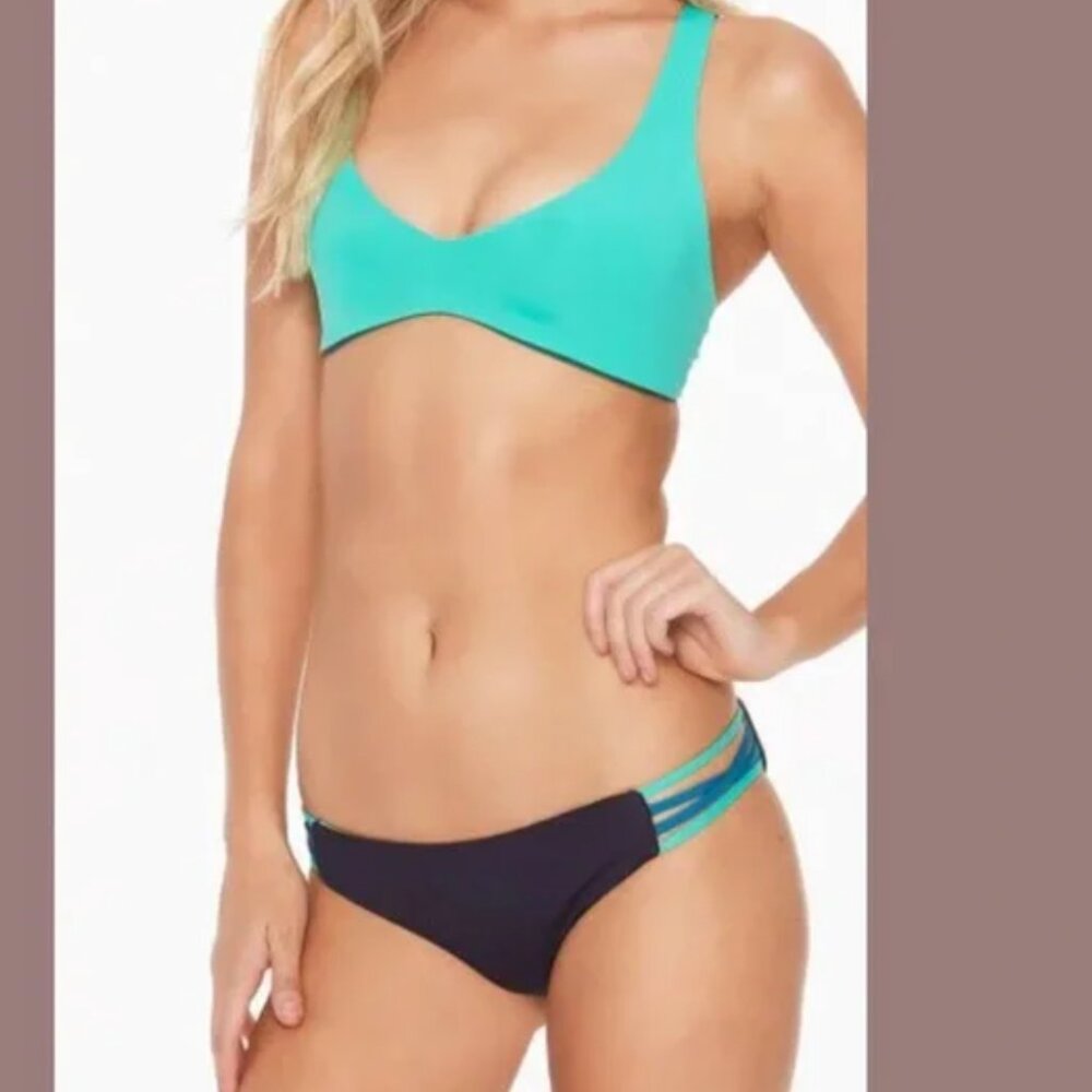 L*Space Reversible Midnight Blue Bikini Small